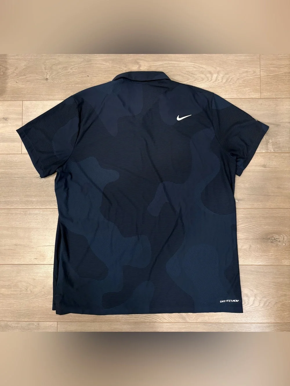 Nike x Malbon Golf Dri Fit ADV Tour Polo Shirt XXL Blue Camo